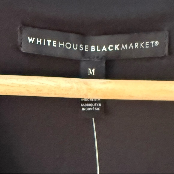 NWT White House Black Market WHBM Black Tan Sleeveless Top with Nautical Print - Picture 5 of 6